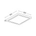 Πλαφονιέρα οροφής δίφωτη ακρυλική σε τετράγωνο σχήμα και χρώμα άσπρο | Aca | DL461S